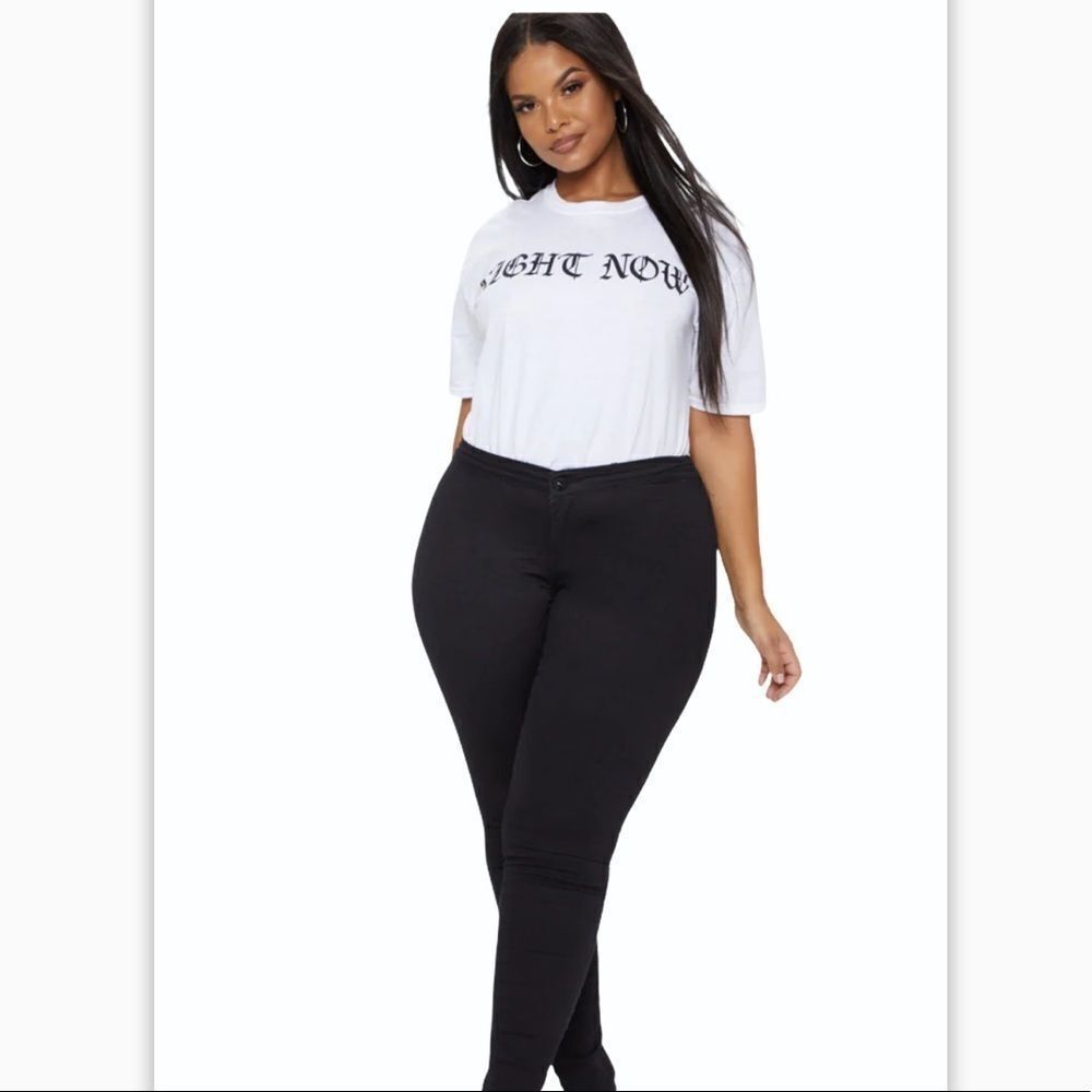 Pretty Little Thing Plus Black High Waisted Skinny